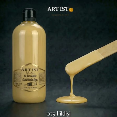 ART IST Geri Dönüşüm Su Bazlı Akrilik Boya 500 ml - 075 Fildişi