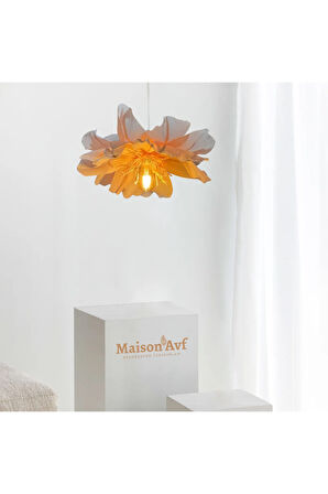 Flora Rustik Pembe Italyan Krapon Sarkıt Avize