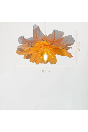 Flora Rustik Pembe Italyan Krapon Sarkıt Avize