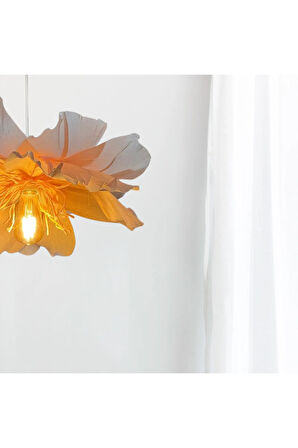 Flora Rustik Pembe Italyan Krapon Sarkıt Avize