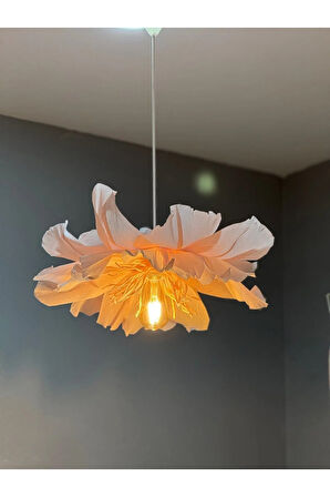 Flora Rustik Pembe Italyan Krapon Sarkıt Avize