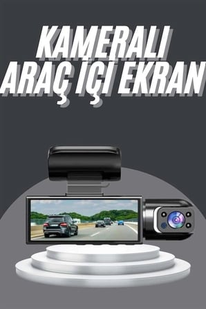 Mey İthalat Video ve Fotoğraf Kaydedici Sürüş Kamerası Ön ve Arka Çift Kameralı