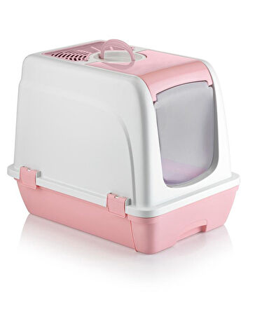 Orta Boy Çekmeceli Kapalı Kedi Tuvaleti Paspas ve Kürek Hediyeli