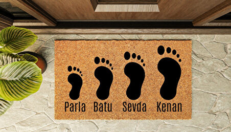 Kapı Önü Paspası Kişiye Özel İsim Yazılır Koko Model Ayaklar PK-1516