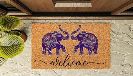 Kapı Önü Paspası Özel Tasarım Koko Model Filler PK-1538