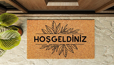 Kapı Önü Paspası Özel Tasarım Koko Model Şerit Hoşgeldiniz PK-1556