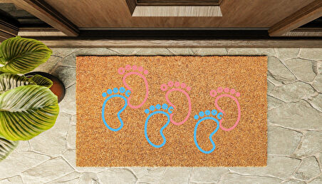 Kapı Önü Paspası Özel Tasarım Koko Model Renkli Ayaklar PK-1580