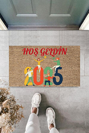 Kapı Önü Paspası Yeni Yıl 2025 Özel Tasarım Model 4
