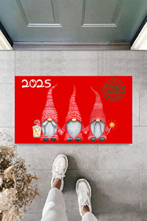 Kapı Önü Paspası Yeni Yıl 2025 Özel Tasarım Model 16