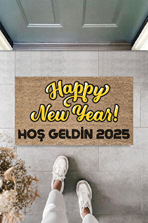 Kapı Önü Paspası Yeni Yıl 2025 Özel Tasarım Model 42
