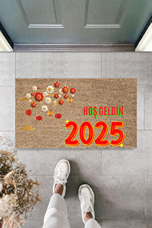 Kapı Önü Paspası Yeni Yıl 2025 Özel Tasarım Model 50