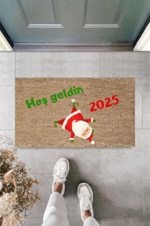 Kapı Önü Paspası Yeni Yıl 2025 Özel Tasarım Model 69