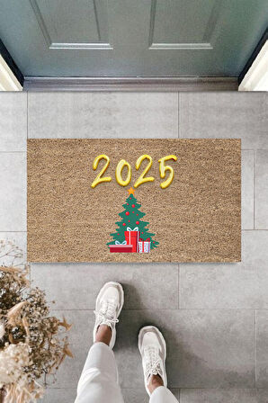 Kapı Önü Paspası Yeni Yıl 2025 Özel Tasarım Model 76