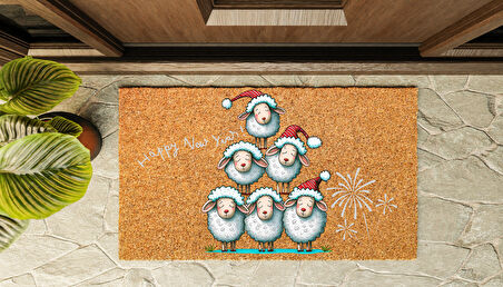 Kapı Önü Paspası Yeni Yıl 2025 Özel Tasarım Koko Model 212