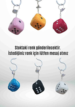 Anahtarlık Şanslı Zar – Renkli ve Eğlenceli Tasarım