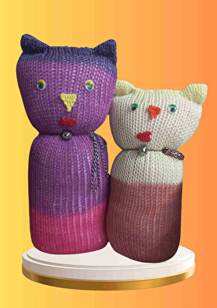 Tıkırık Örgü Yastık Uyku ve Oyun Arkadaşı Pembeş&Minik - 35 cm-45 cm