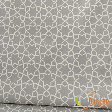 Gri Sade Desenli Su ve Leke İtici Panama Keteni Küçükçalık Premier Duck Kumaş Bezi 100x180