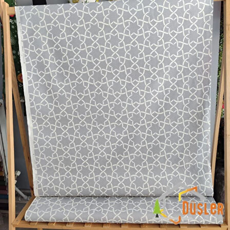 Gri Sade Desenli Su ve Leke İtici Panama Keteni Küçükçalık Premier Duck Kumaş Bezi 100x180