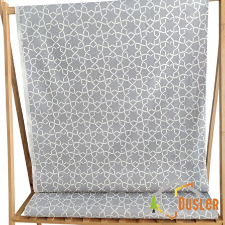 Gri Sade Desenli Su ve Leke İtici Panama Keteni Küçükçalık Premier Duck Kumaş Bezi 100x180