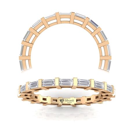 0,80 Karat Tamtur Baget Yüzük