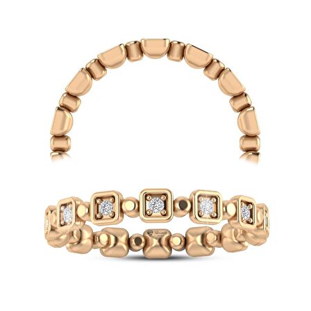 0,12 Karat Pırlanta Tamtur Yüzük