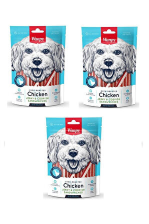 Wanpy Tavuk ve Morina Balık Sandwich Köpek Ödülü 100 Gr. X 3 Adet