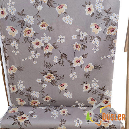 Açık Kahverengi Çiçek Desenli Saten Kumaş Bezi 100x180