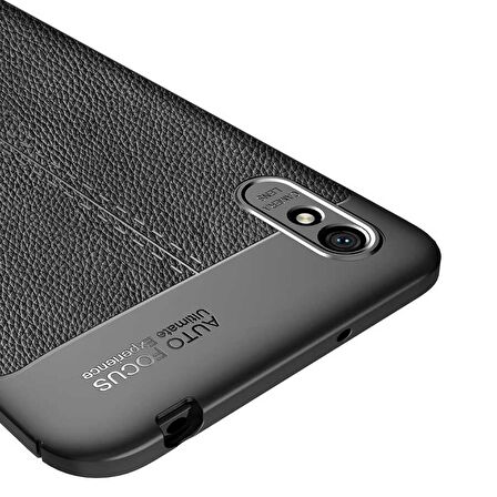 Gpack Xiaomi Redmi 9a Kılıf Niss Silikon Deri Görünümlü