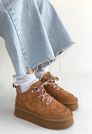 Muden Taba Süet Bağcıklı Bot