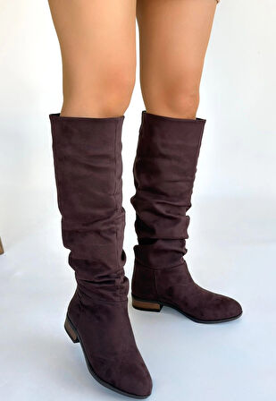 Winda Kahverengi Süet Körüklü Çizme