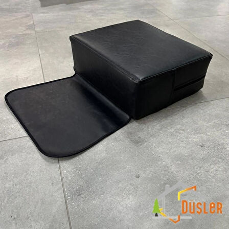 Siyah Çocuk Tıraş Koltuğu Yükseltici, Çocuk Berber Koltuğu Traş Pufu, Çocuk Yükseltici Minder, Çocuk Kuaför Minderi