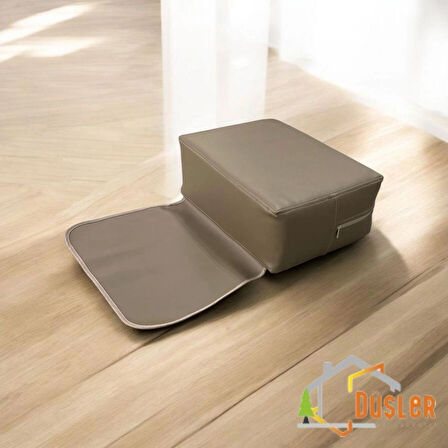 Bej Çocuk Tıraş Koltuğu Yükseltici, Çocuk Berber Koltuğu Traş Pufu, Çocuk Yükseltici Minder, Çocuk Kuaför Minderi