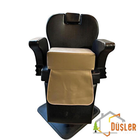 Bej Çocuk Tıraş Koltuğu Yükseltici, Çocuk Berber Koltuğu Traş Pufu, Çocuk Yükseltici Minder, Çocuk Kuaför Minderi