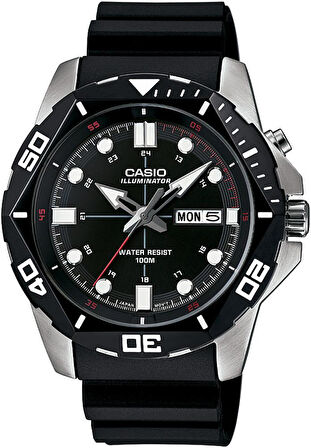 Casio MTD-1080 Siyah Orijinal Silikon Saat Kordonu