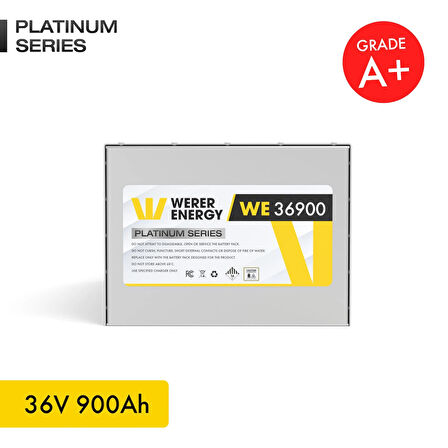 WERER ENERGY 36V 900Ah LiFePO4 Platinum Series Bluetooth'lu Lityum Demir Fosfat Akü 