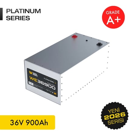 WERER ENERGY 36V 900Ah LiFePO4 Platinum Series Bluetooth'lu Lityum Demir Fosfat Akü/Batarya