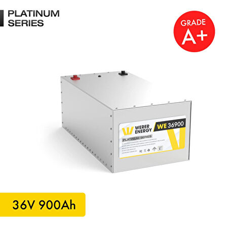 WERER ENERGY 36V 900Ah LiFePO4 Platinum Series Bluetooth'lu Lityum Demir Fosfat Akü 