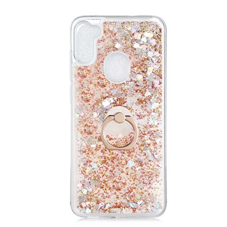 Gpack Samsung Galaxy M11 Kılıf Milce Sulu Yüzüklü Silikon Arka Kapak