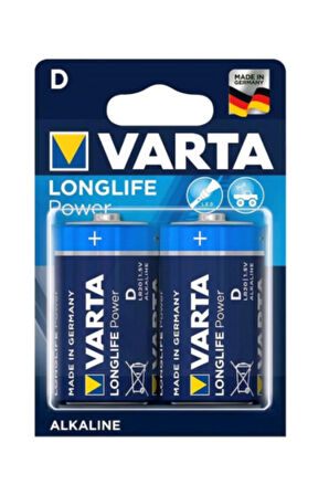 4920 Longlife Power Alkalin D Büyük Boy Pil 2'li Paket