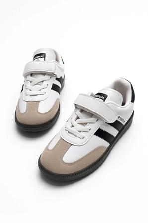 Günlük Unisex Çocuk Sneaker Bağcıklı Hafif Esnek Kaymaz Taban Ayakkabı 105