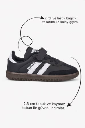 Günlük Unisex Çocuk Sneaker Bağcıklı Hafif Esnek Kaymaz Taban Ayakkabı 105