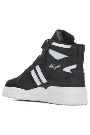 Günlük Kız Erkek Çocuk Sneaker Cırtlı Lastik Bağcıklı Hafif Desenli Taban Basketbol Ayakkabısı 105