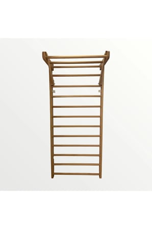 DizyWood Ahşap İsveç Duvarı – Tırmanma Merdiveni ve Egzersiz Barı