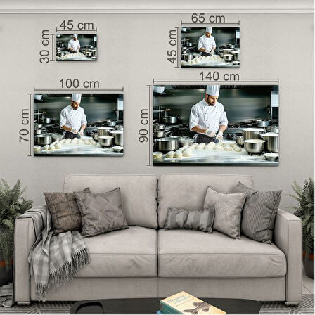 Mesleki Cam Tablo - Aşçı - Yatay Motif 01-108
