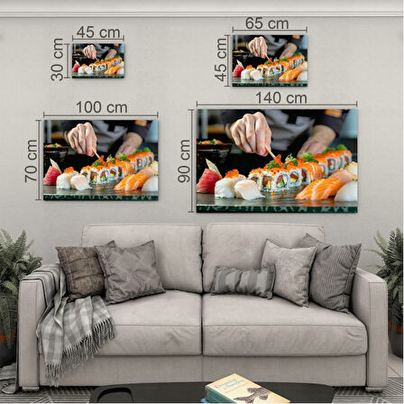 Mesleki Cam Tablo - Aşçı - Yatay Motif 01-125