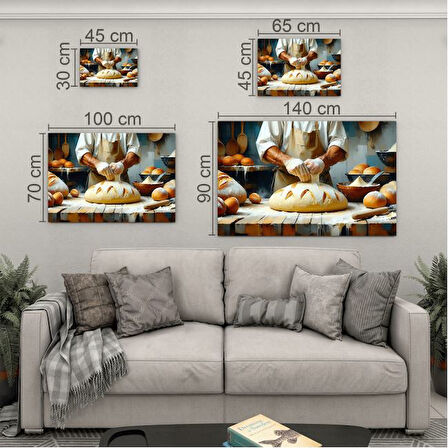 Mesleki Cam Tablo - Aşçı - Yatay Motif 01-150