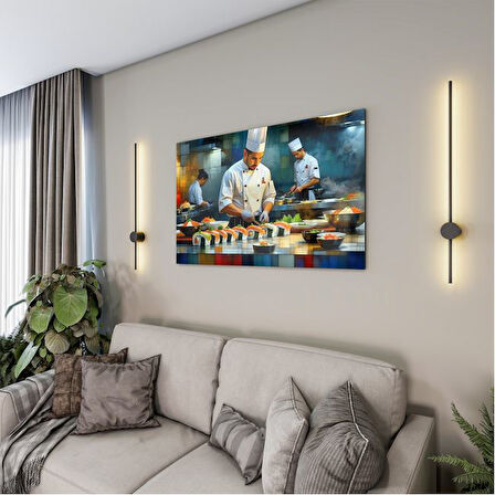 Mesleki Cam Tablo - Aşçı - Yatay Motif 01-156