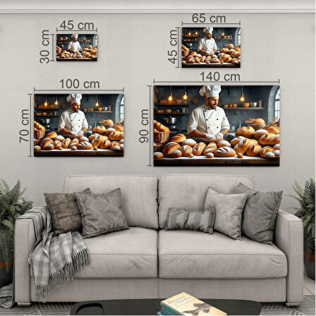 Mesleki Cam Tablo - Aşçı - Yatay Motif 01-167