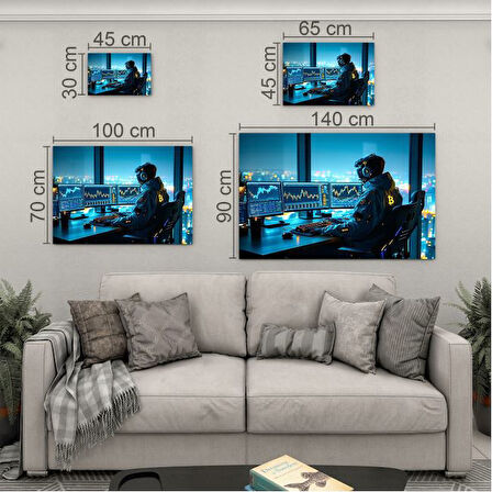 Mesleki Cam Tablo - Bankacı - Yatay Motif 02-160