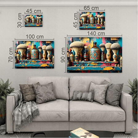 Mesleki Cam Tablo - Berber - Yatay Motif 03-184